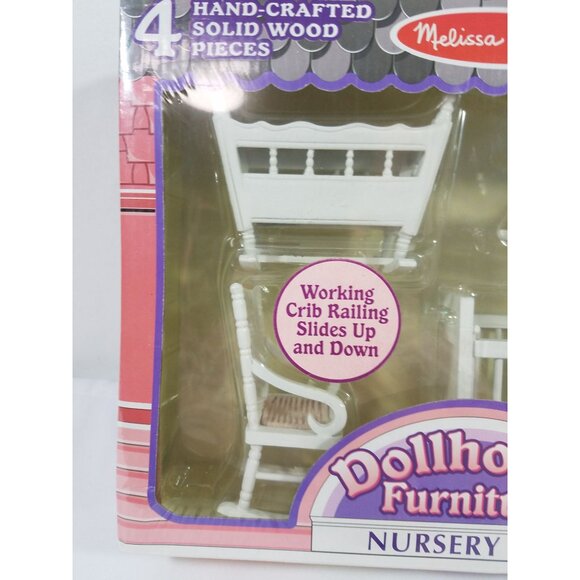 Melissa & Doug Dollhouse Furniture Nursery Set Dollhouse Furniture  Scale 1:12 - Picture 5 of 16